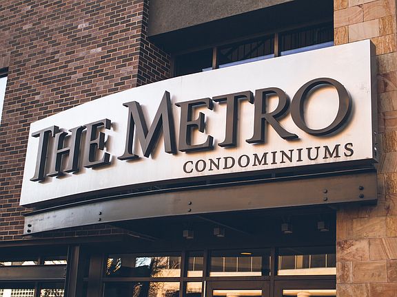 Entrance to The Metro Condominiums