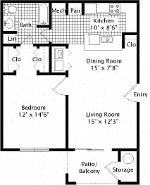 Floor plan 1 Bedroom