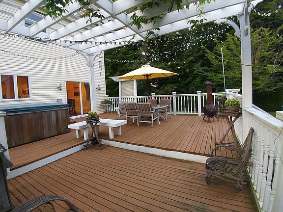 Deck facing house