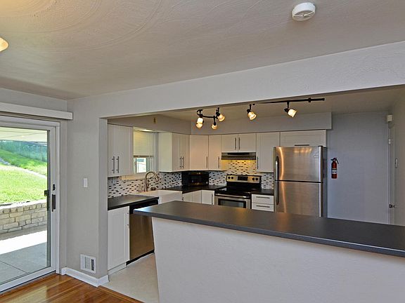 View into kitchen from dining room