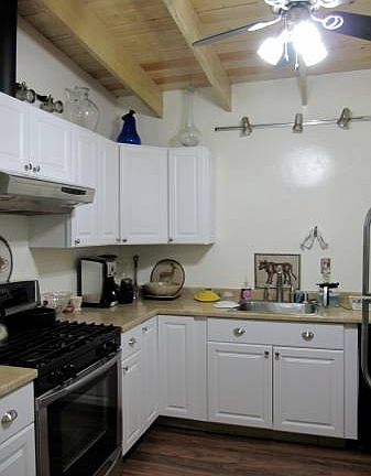 Kitchen with gas stove