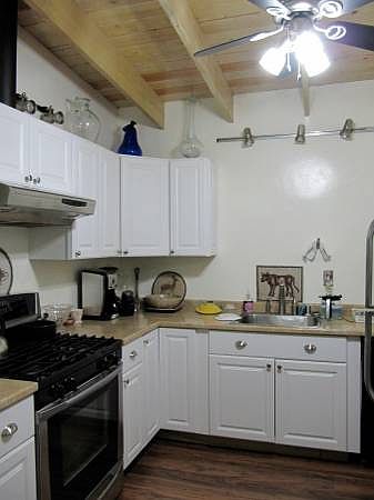 Kitchen with gas stove