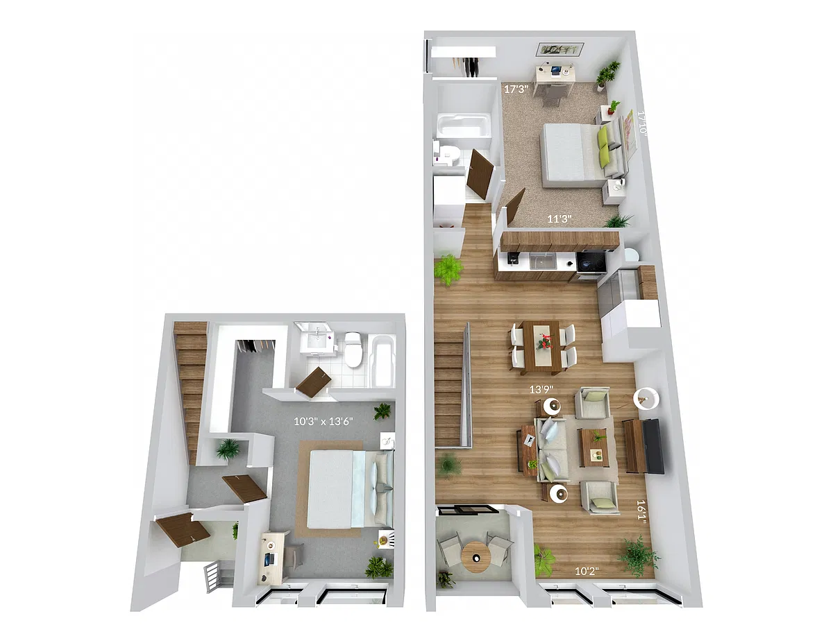 Floor plan 2x2BL