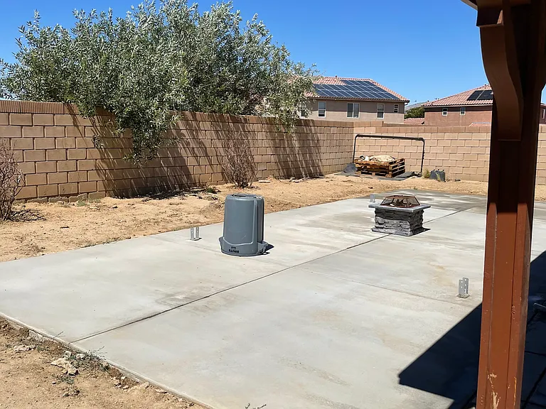 Back patio extended