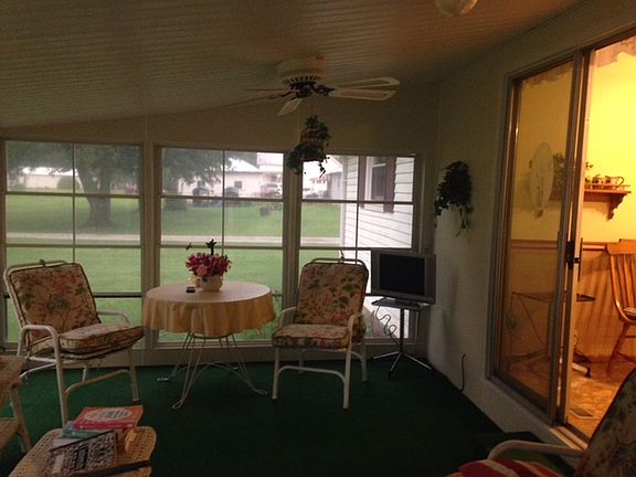 carpeted screened porch