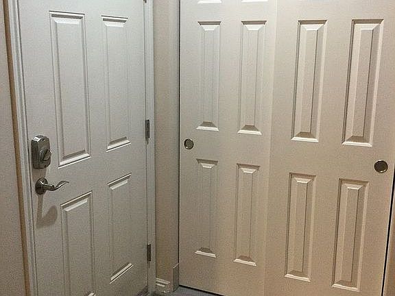 Looking at front door, close