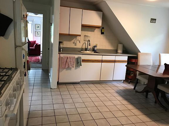 kitchen (bedroom #2 is behind and to the left of fridge), ba