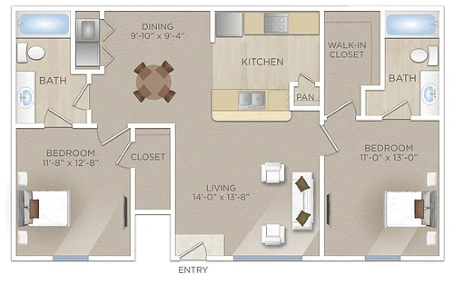 Floor plan Pecos (B3)