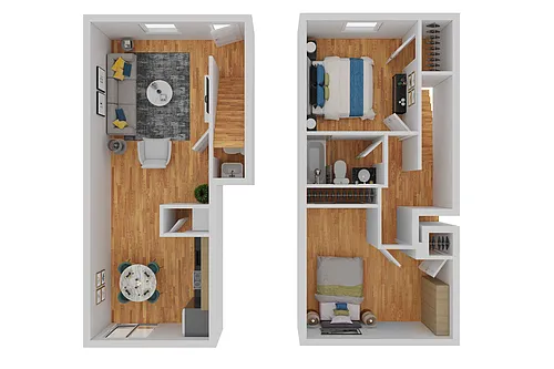Floor plan 2 Beds 1.5 Baths