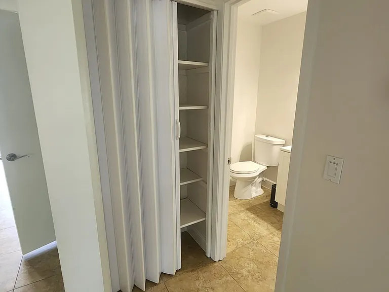 Spacious storage,
 linen closet