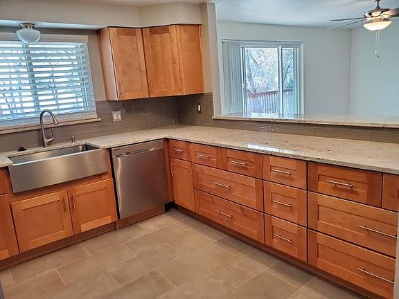 View inside kitchen looking into dining room