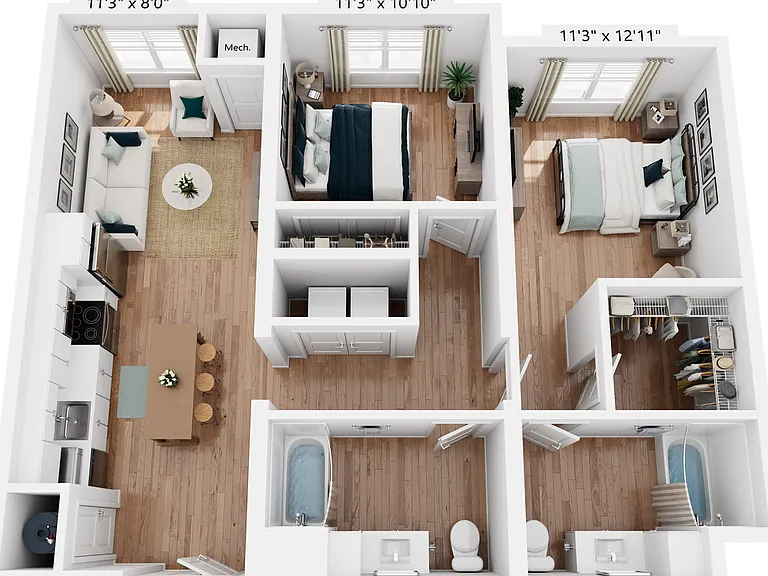 B2H | 2x2 | 1,028 sq ft B2H | 2x2 | 1,028 sq ft