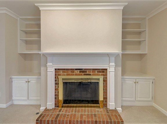Fireplace with built-in storage