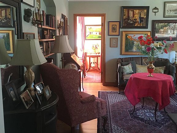 Looking from the front door into the living room and beyond 