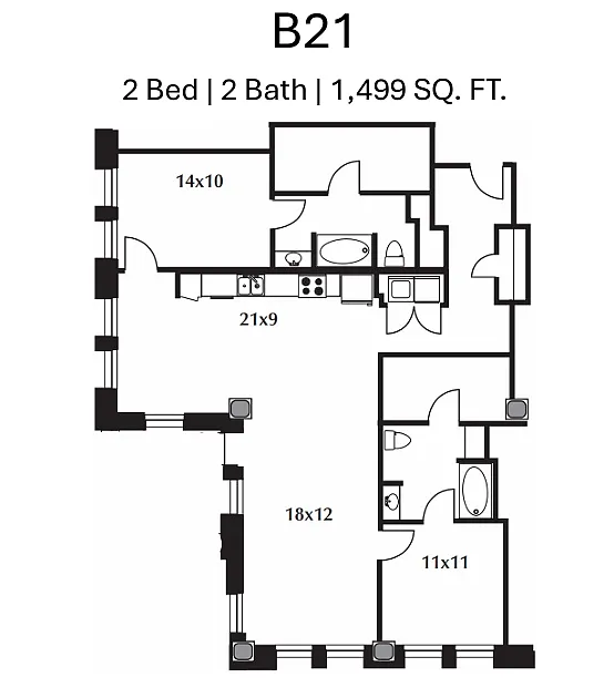 Floor plan B21