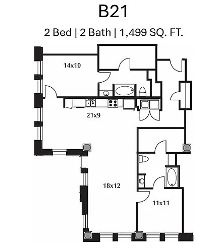 Floor plan B21