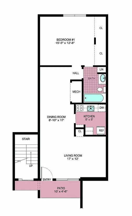 Floor plan One Bedroom