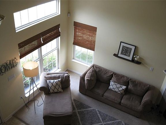 View of the window tram in the Great Room from Staircase.
