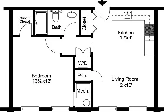 One Bedroom - Floor Plan C One Bedroom - Floor Plan C