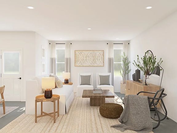 Great room with low profile LED lighting