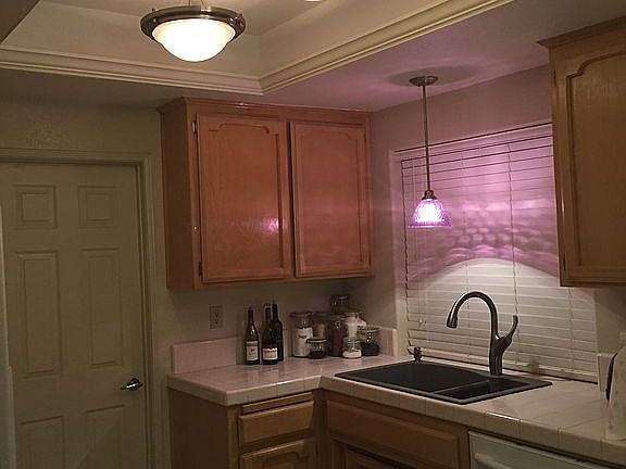 New sink, faucet & lighting