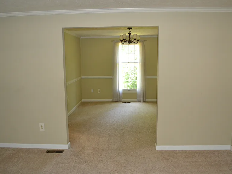 Living room into dining room