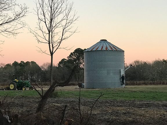 Sunset over the silo