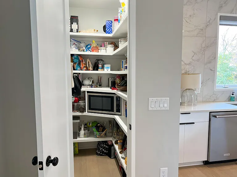 Pantry with microwave