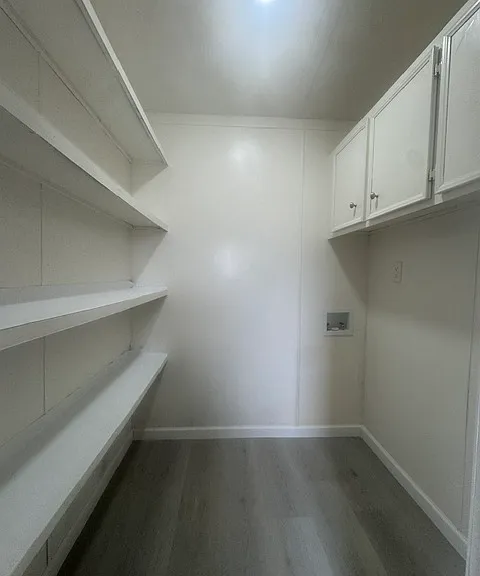 Laundry Room with Washer Dryer hookups and lots of storage