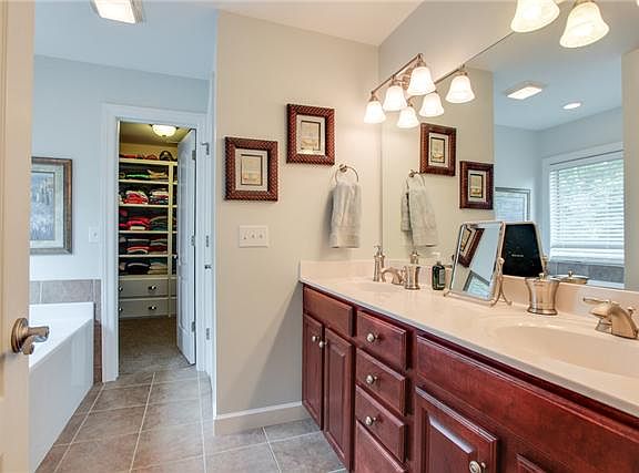 Master bath with double vanities