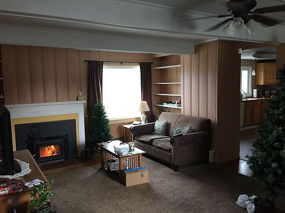 Living room with fire place
