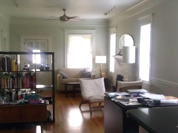 Open living and dining area