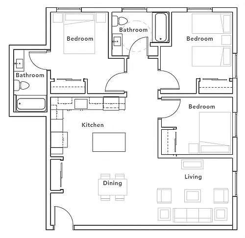 Floor plan 3 Bedroom