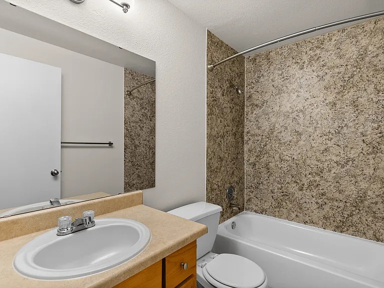 Bathroom with tub and shower Bathroom with tub and shower