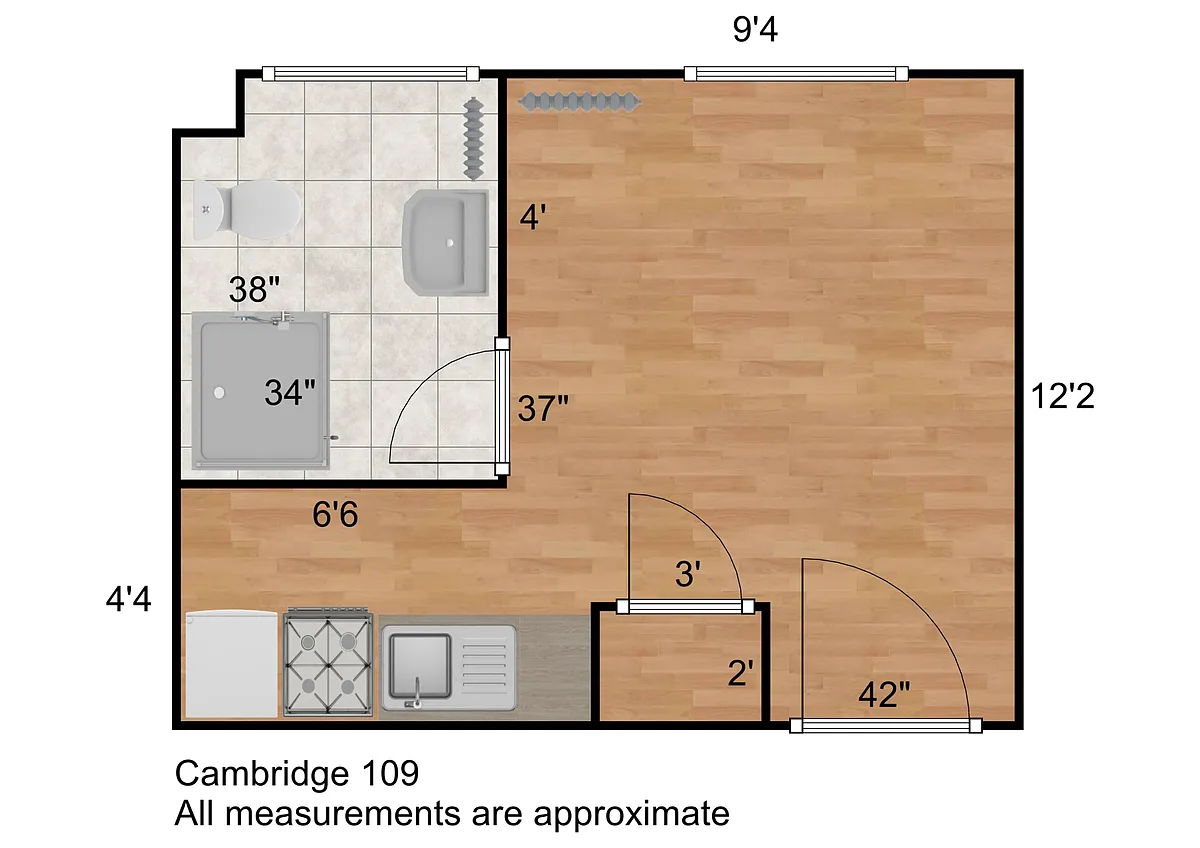 Floor plan Cambridge 109