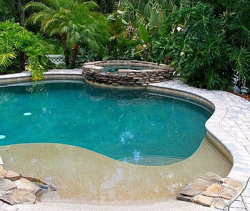 Pool with Beach entry