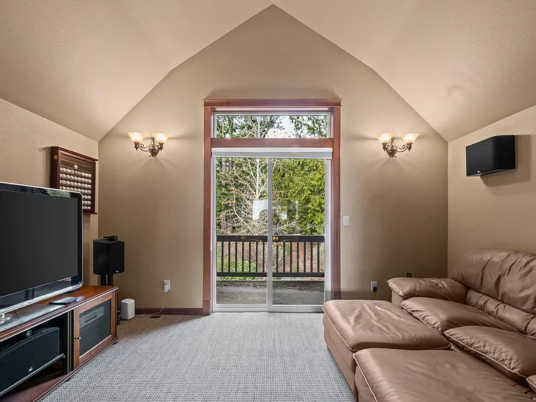 Upstairs TV Room with Balcony