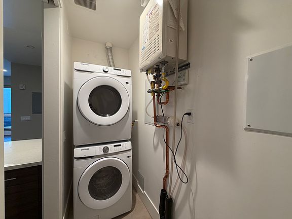 In-Unit Laundry & Tankless Water Heater