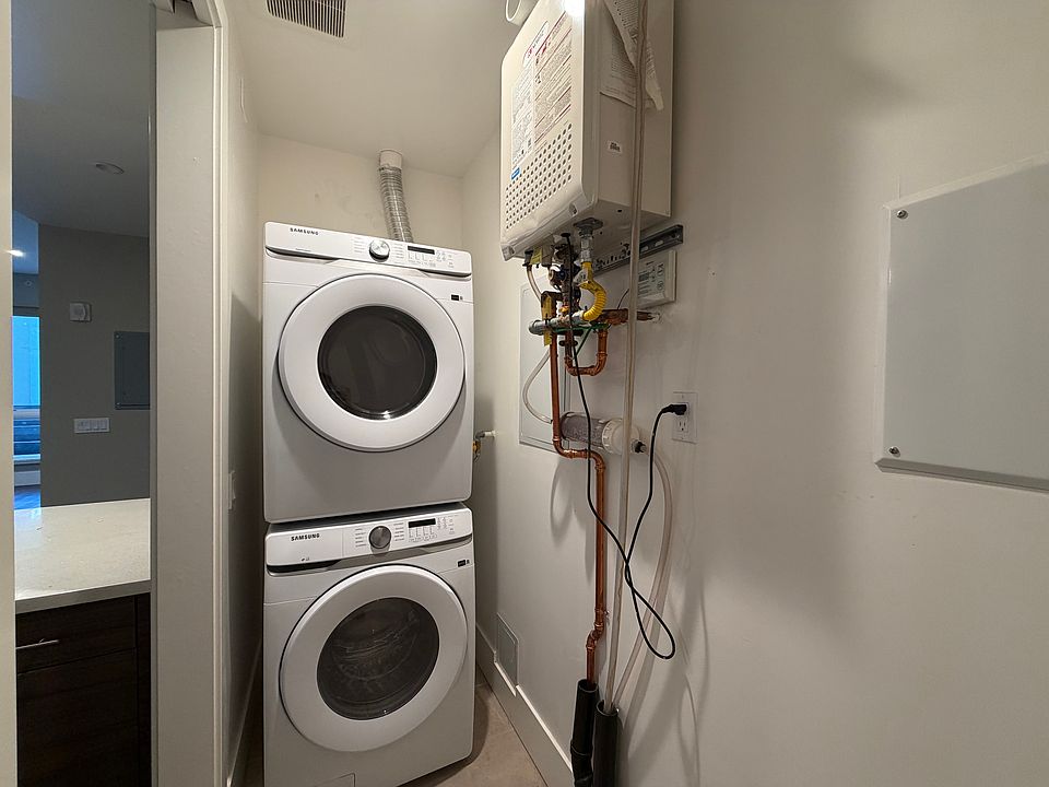 In-Unit Laundry & Tankless Water Heater