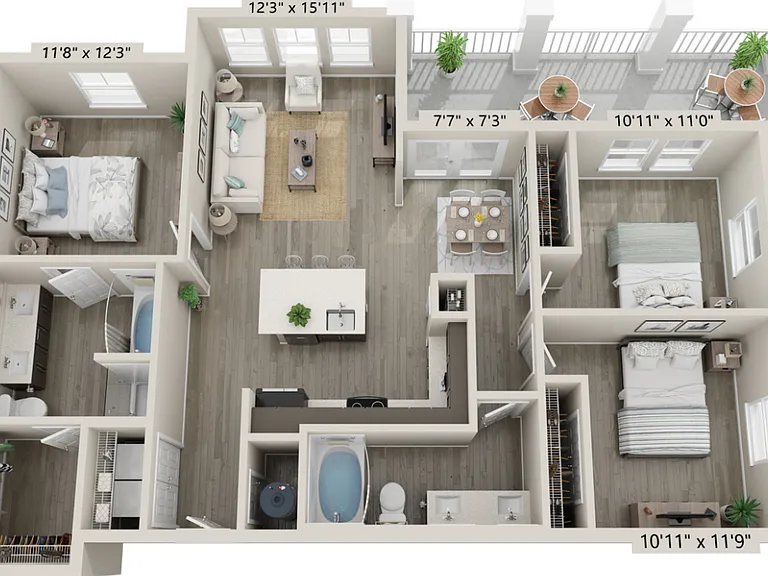 C1 floor plan Trails at Hunters Lake