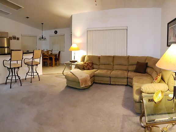 Spacious living space with vaulted ceiling