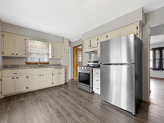 Kitchen with stainless appliance
