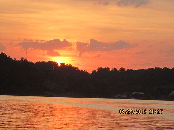 sunset on Boone lake