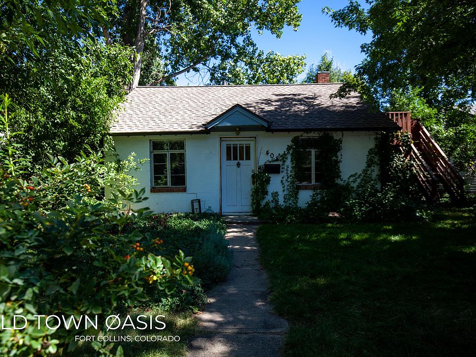 Front of house in Old Town Fort Collins