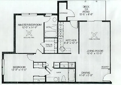 Floor plan 2 Bedroom - Modern