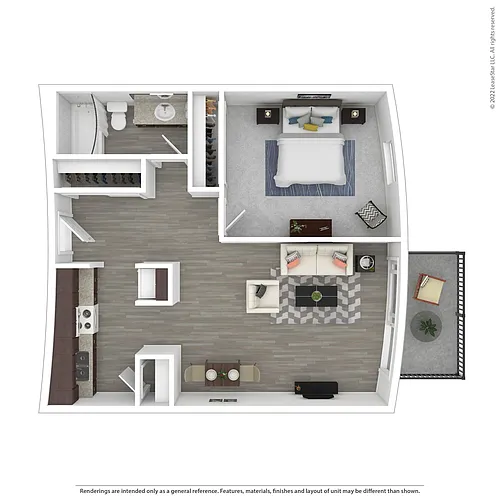 Floor plan C-1BR-A