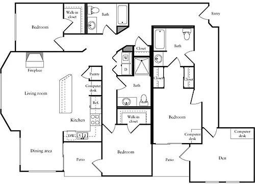 Floor plan 3+ Bedrooms C