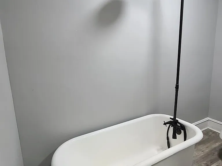 Clawfoot tub and shower