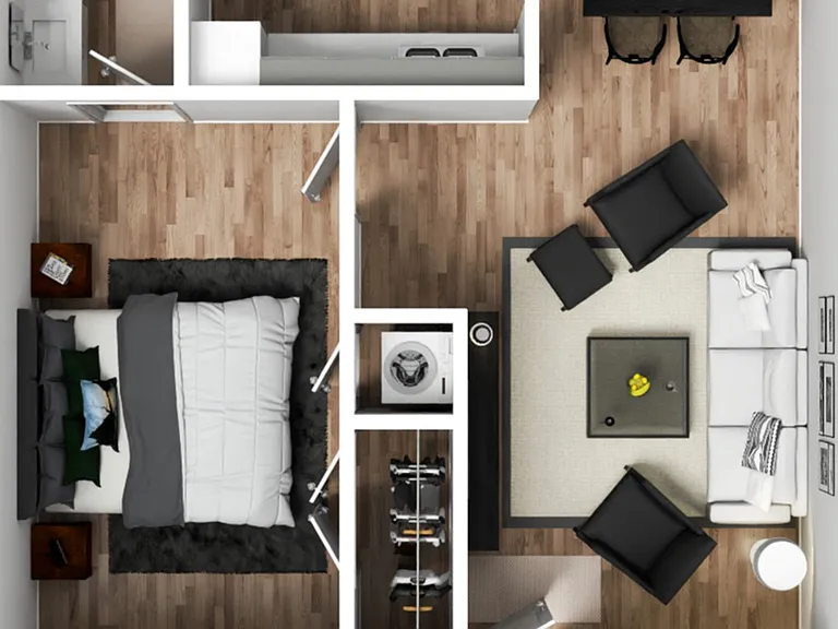 1 Bedroom 1 Bathroom Floorplan 1 Bedroom 1 Bathroom Floorplan