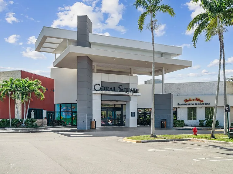 Near Coral Square with an array of dining and retail options